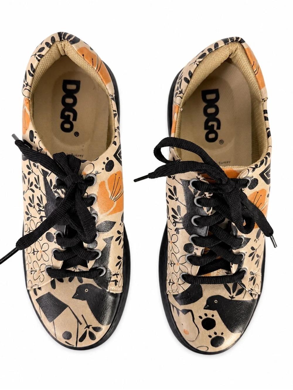 DOGO Myra Go Home Monochrome Cats Chunky Platform Vegan Sneakers Women’s Size 6